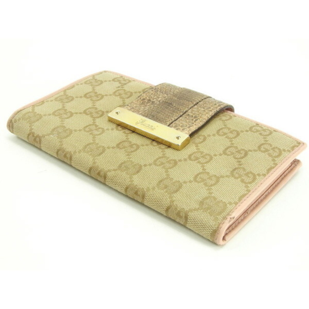 Gucci Pink Accessory Wallet Long Gg Python Leathe… - image 6